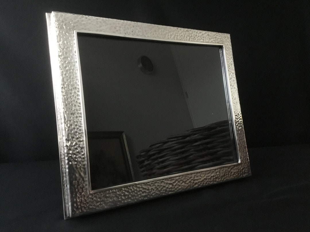 Ralph Lauren Photo Frame With Silverplated Hammered Edge, Signed