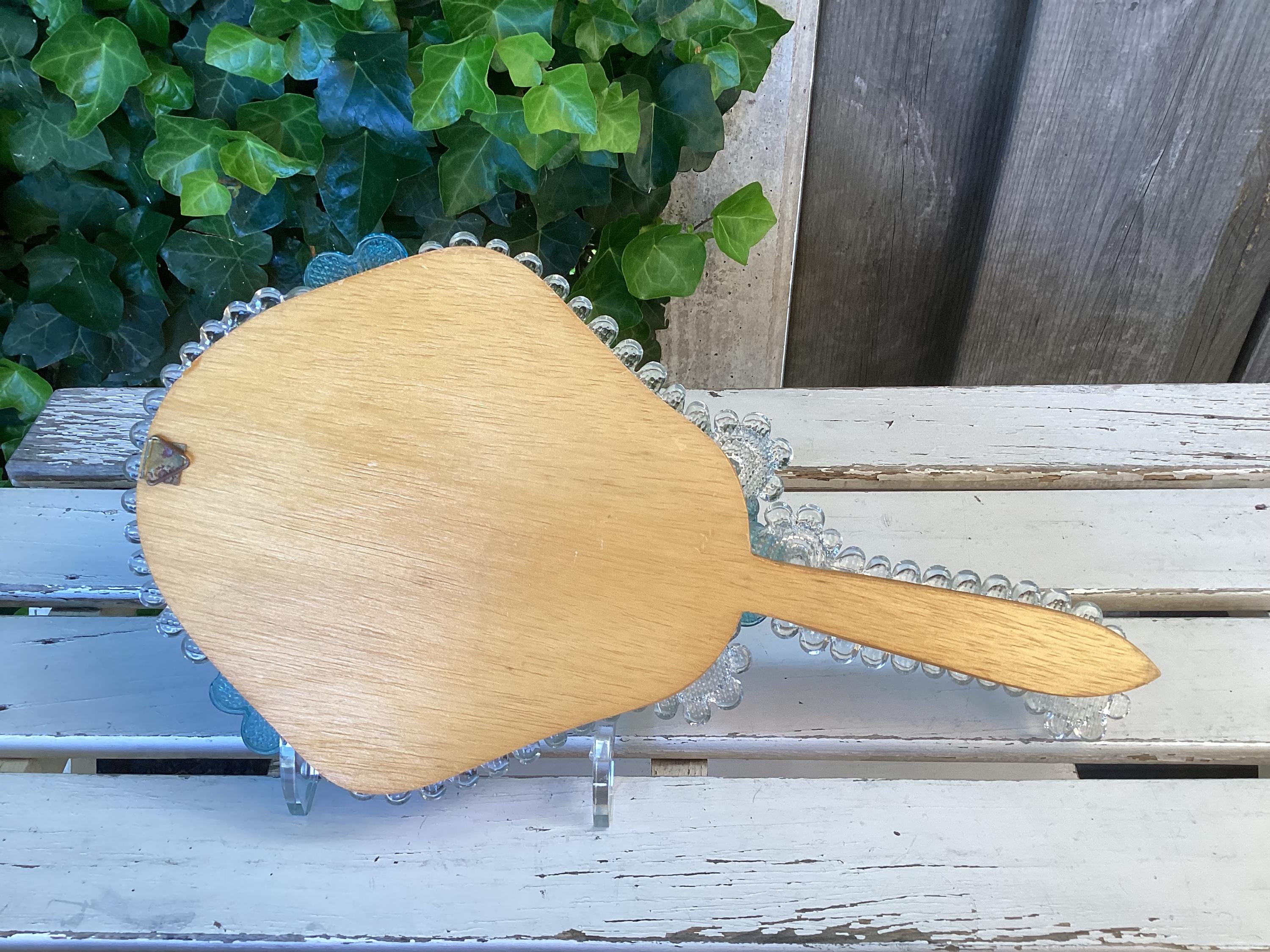 Venetian Murano Hand Mirror - Vintage Hand / Wall Mirror - Glass