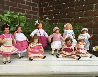 Petit Collin Dolls - une ancienne marque de poupées française bien connue - jouets anciens en Celluloïd - ces poupées ont été fabriquées vers 1930/1940