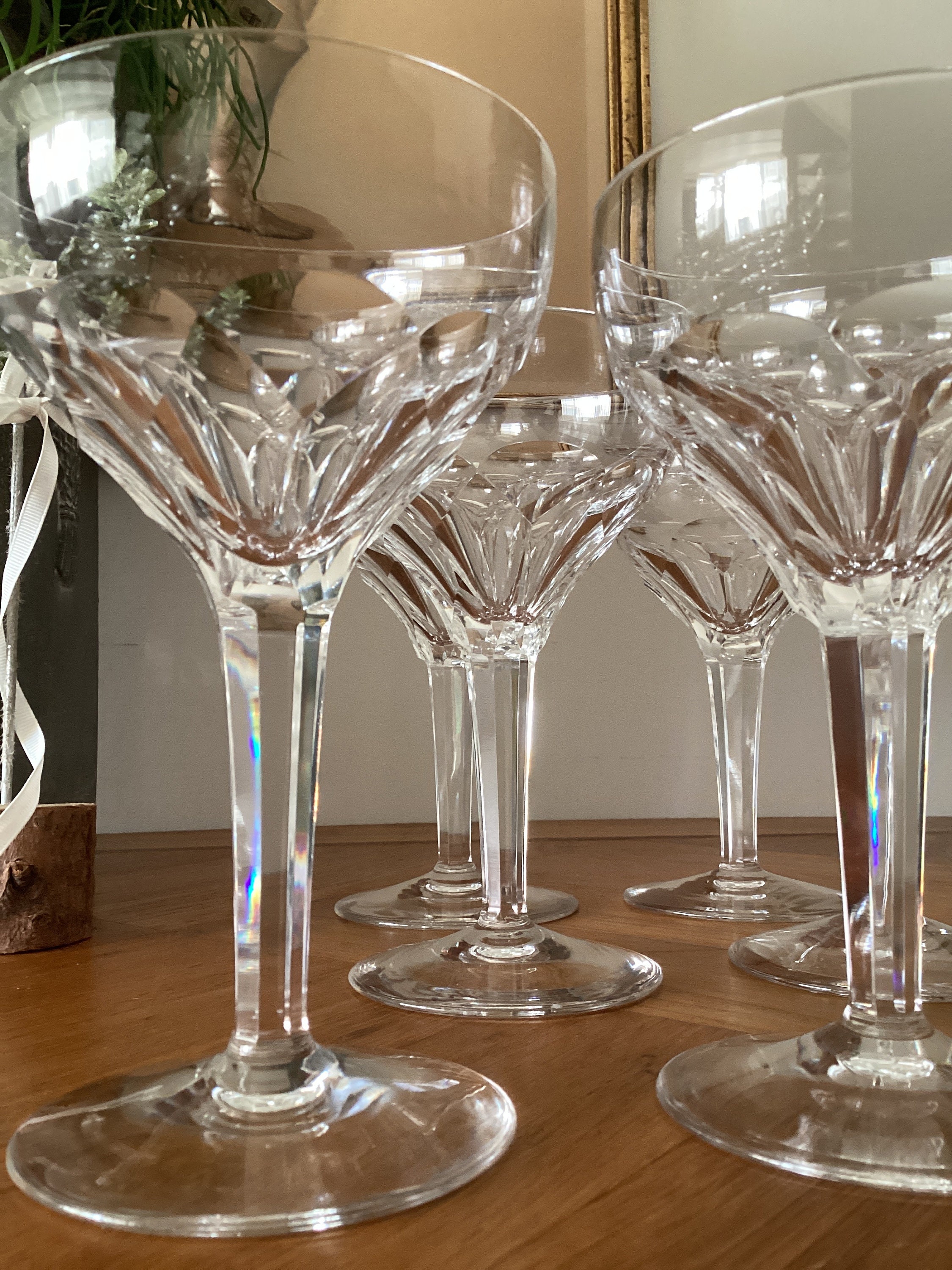 Wine Glasses VSL - Crystal Wine Glass Set of 6 - Facet Cut Val