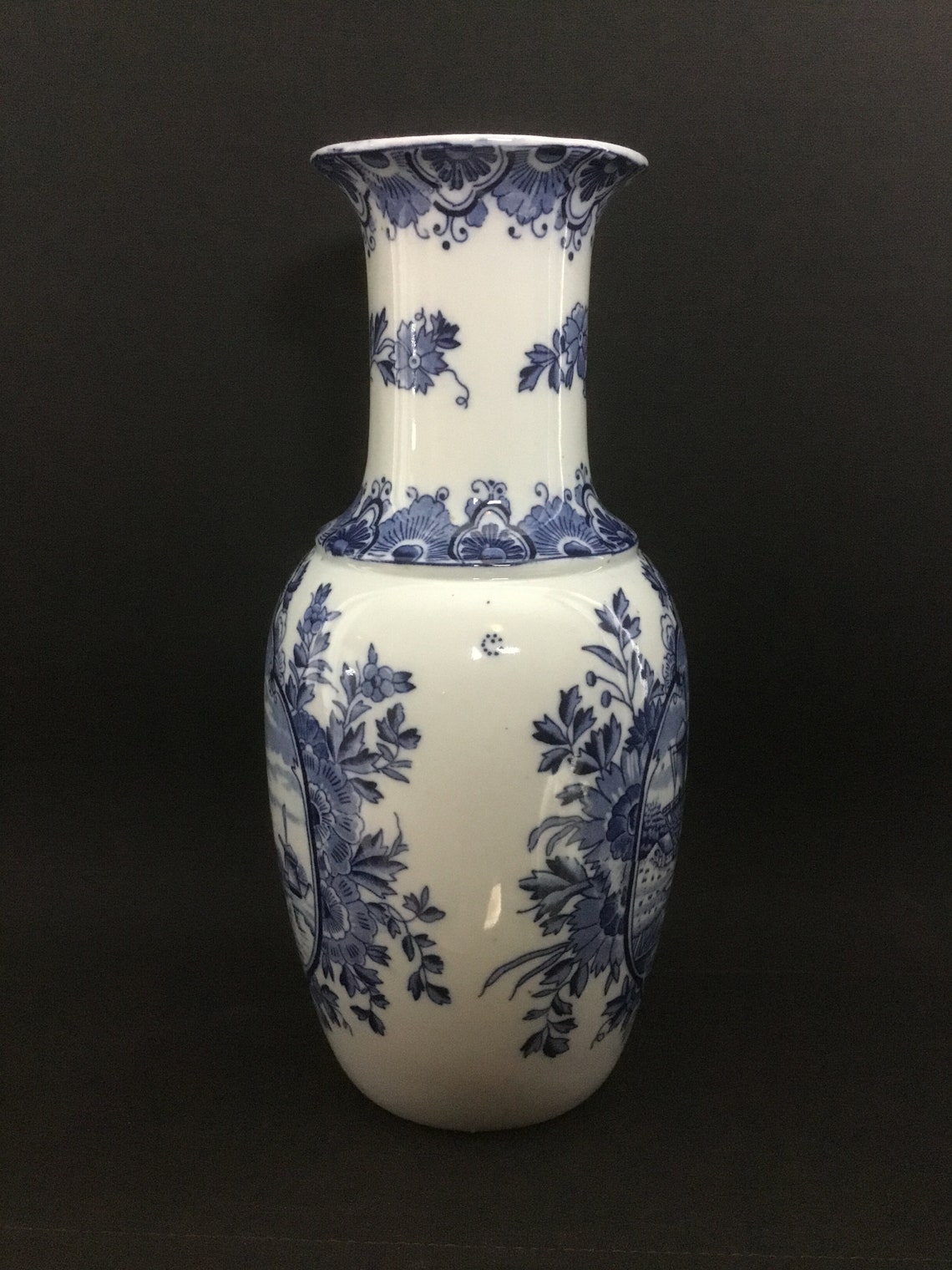 Vieux Vase Delft bleu paysages hollandais avec moulins à vent Etsy
