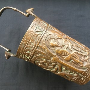Alter Weihwassereimer aus Bronze, ca. 1880