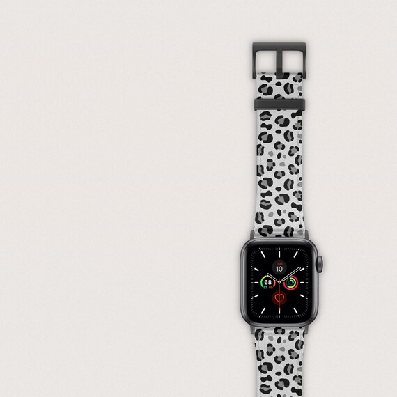 Apple Watch Band White Leopard Cheetah 