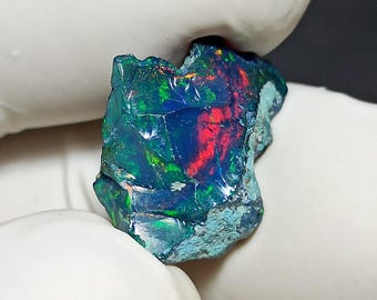 Cristal de ópalo en bruto de 5,75 quilates: ópalo ahumado AAA en bruto, piedra preciosa en bruto, ópalo de fuego en bruto, ópalo en bruto, ópalo para joyería, ópalo etíope natural en bruto.