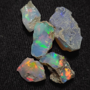 100% Natural Ethiopian Opal Rough Lot, Welo Fire Opal Raw Opal  Size:- 12 To 22 MM Dry Opal Gemstone Raw Best For Jewelry. 26.40 CT