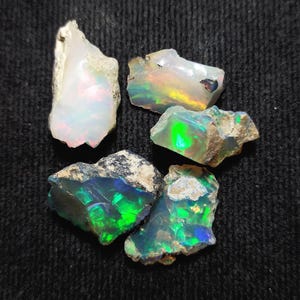 AAA+ Grade Natural Ethiopian Opal Rough Lot, Welo Fire Opal Raw, Opal Rough Size:- 14 To 20 MM Dry Opal Gemstone Raw Best For Jewelry. 23 CT