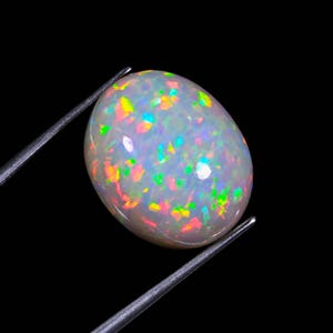 Oval Cut Ethiopian Opal, Opal Cabochon, Pinfire Opal, Welo Opal, Opal Cabochon For Making Jewelry Size:- 19 x 15.50 x 11.10 MM |  15.00 CT
