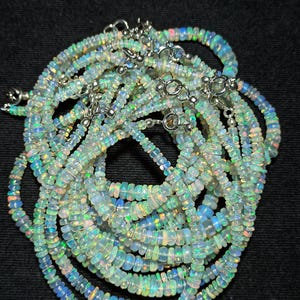 Ethiopian Opal Beaded Bracelet: Sterling Silver & Yellow Gold, AAA+ Grade