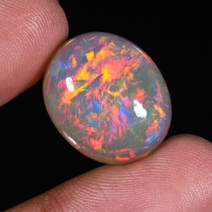 Welo Opal Cabochon Genuine Ethiopian Gemstone Natural Oval Shape Polished Opal Gems For Making Jewelry Size:- 20 x 16.80 x 9.50 MM| 16.75 CT