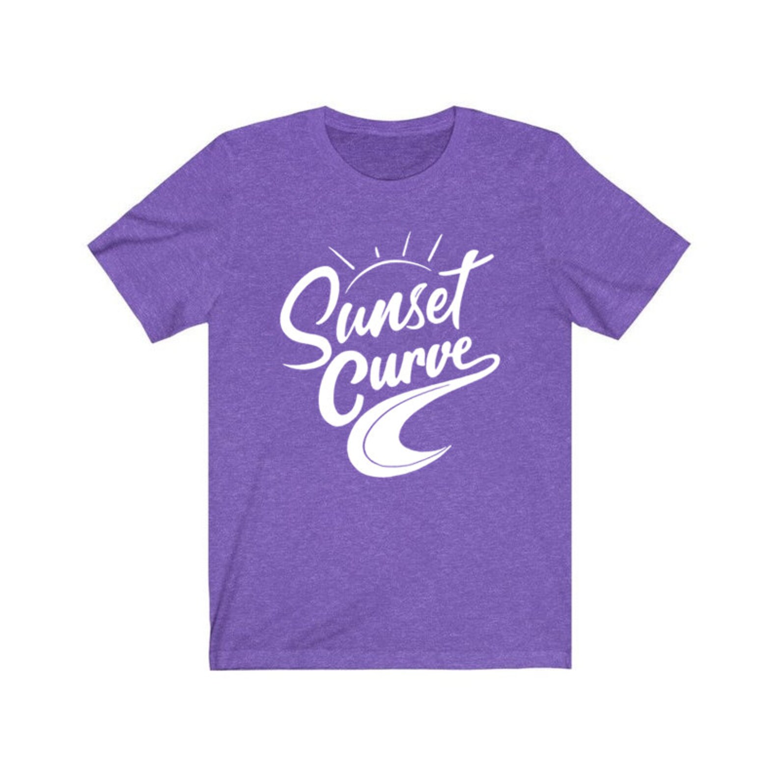 white sunset curve shirt