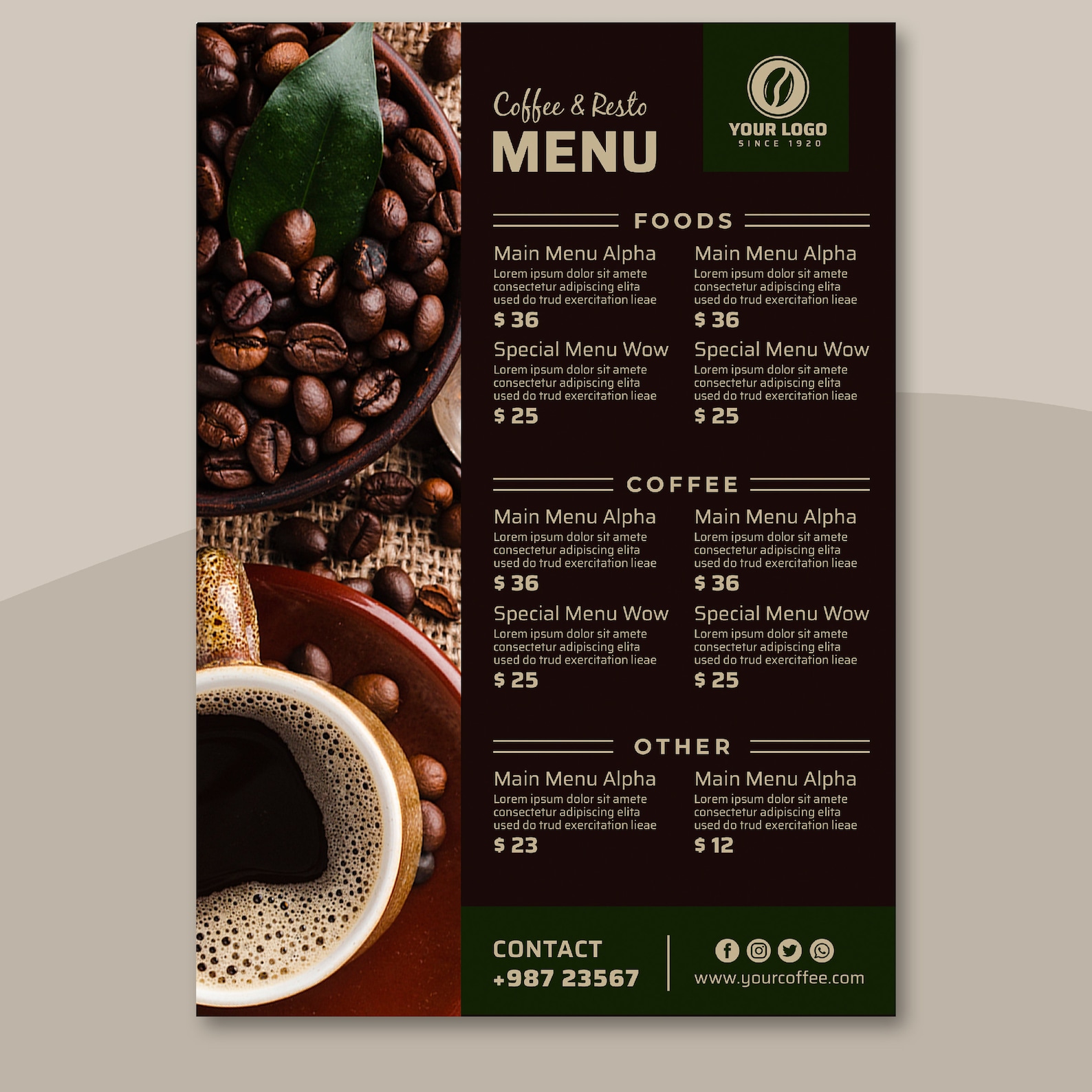 coffee-menu-restaurant-menu-cafe-menu-menu-designs-food-menus-etsy