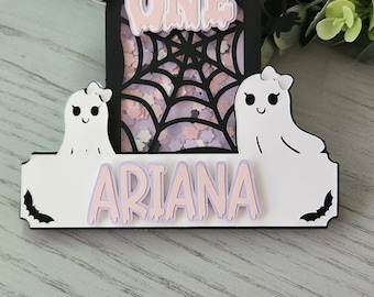 Pastel Halloween Shaker Cake Topper: Spooky Party Decor
