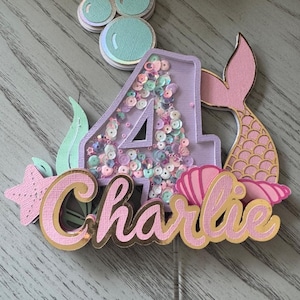 Mermaid Cake Topper, Mermaid Party Decorations