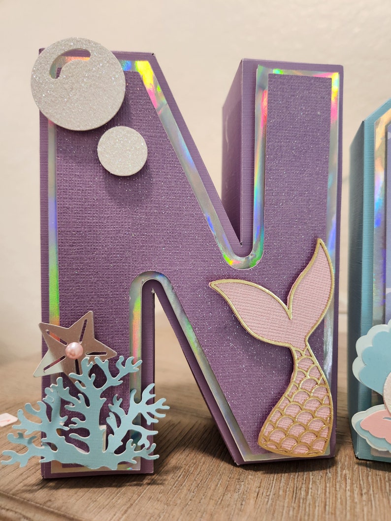 Mermaid Birthday 3D Letters: Under the Sea Party Decor - Etsy