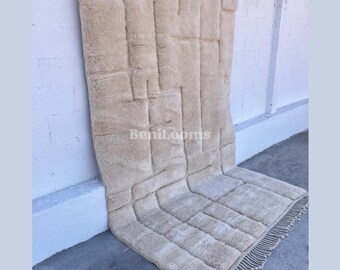 Beni Ourain Rug - Hand Knotted Moroccan Wool Rug - Berber Rug - Handmade Wool Rug - Custom Area Rug - Moroccan Rug