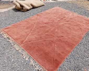 Made to Order Pink Wool Mrirt Rug: Moroccan Berber Rug