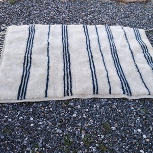 Custom Moroccan Beni Mrirt Rug: Hand-Knotted Wool Area Rug