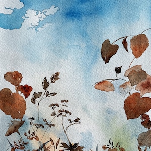 Origineel aquarelschilderij &quot;In een hoek van de tuin&quot;