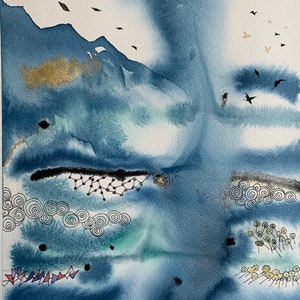 Splash! - Original Watercolor (29 cm x 21 cm)