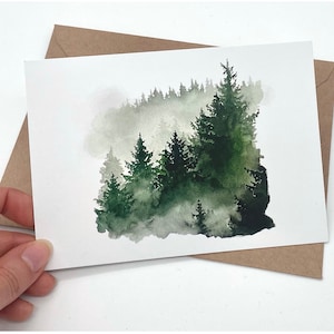 Postcard // Greeting card // Nature motif // Forest
