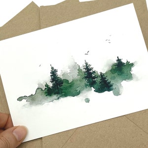 Postcard // Greeting card // Nature motif // Forest