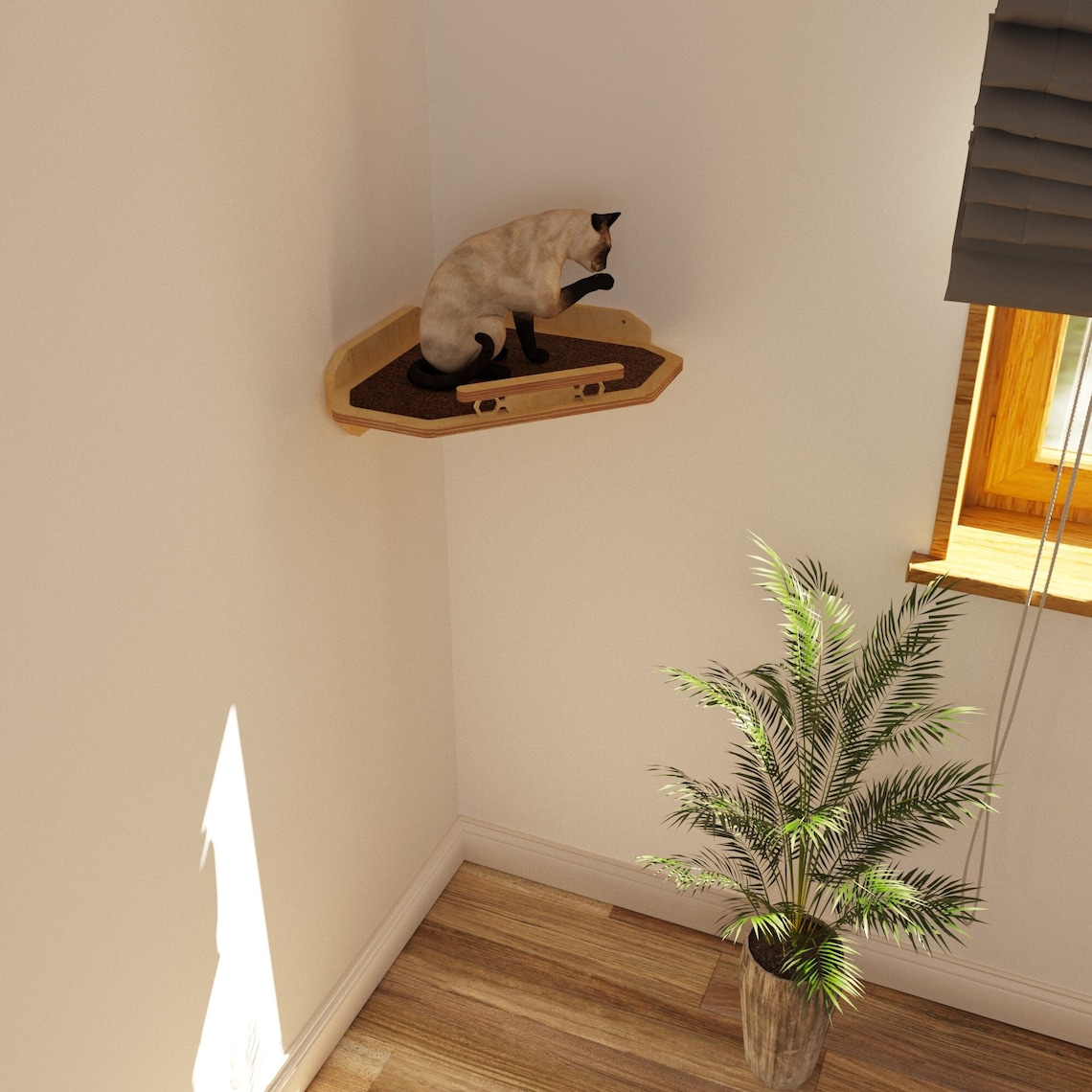Internal Floating Corner Cat Shelf Cat Wall Shelves Cat | Etsy