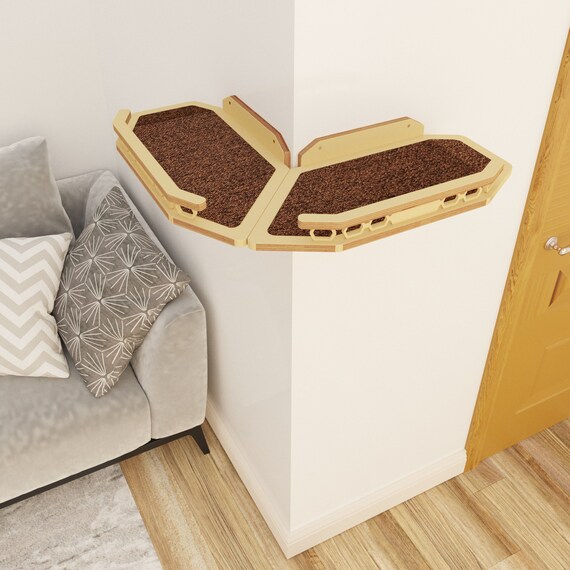 Corner cat clearance shelf