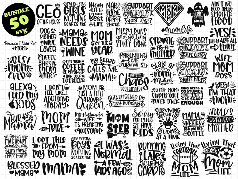 Download Mama Gift Mom Life Svg Coffee Blessed Mom Mom Gift Idea Funny Mom Design Mom Quote Mother S Day Bundle 50 Mom Svg Cricut Prints Art Collectibles Intellistall Com