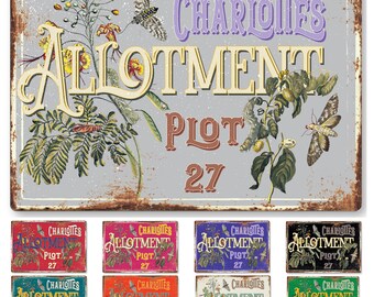 Personalised Allotment Sign Metal Garden Vegetable Patch Wall Door ...