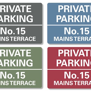 Private Parking Sign Personalised No Parking Keep Clear Metal Sign Waterproof Blue Green Grey Red