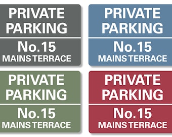 Private Parking Sign Personalised No Parking Keep Clear Metal Sign Waterproof Blue Green Grey Red