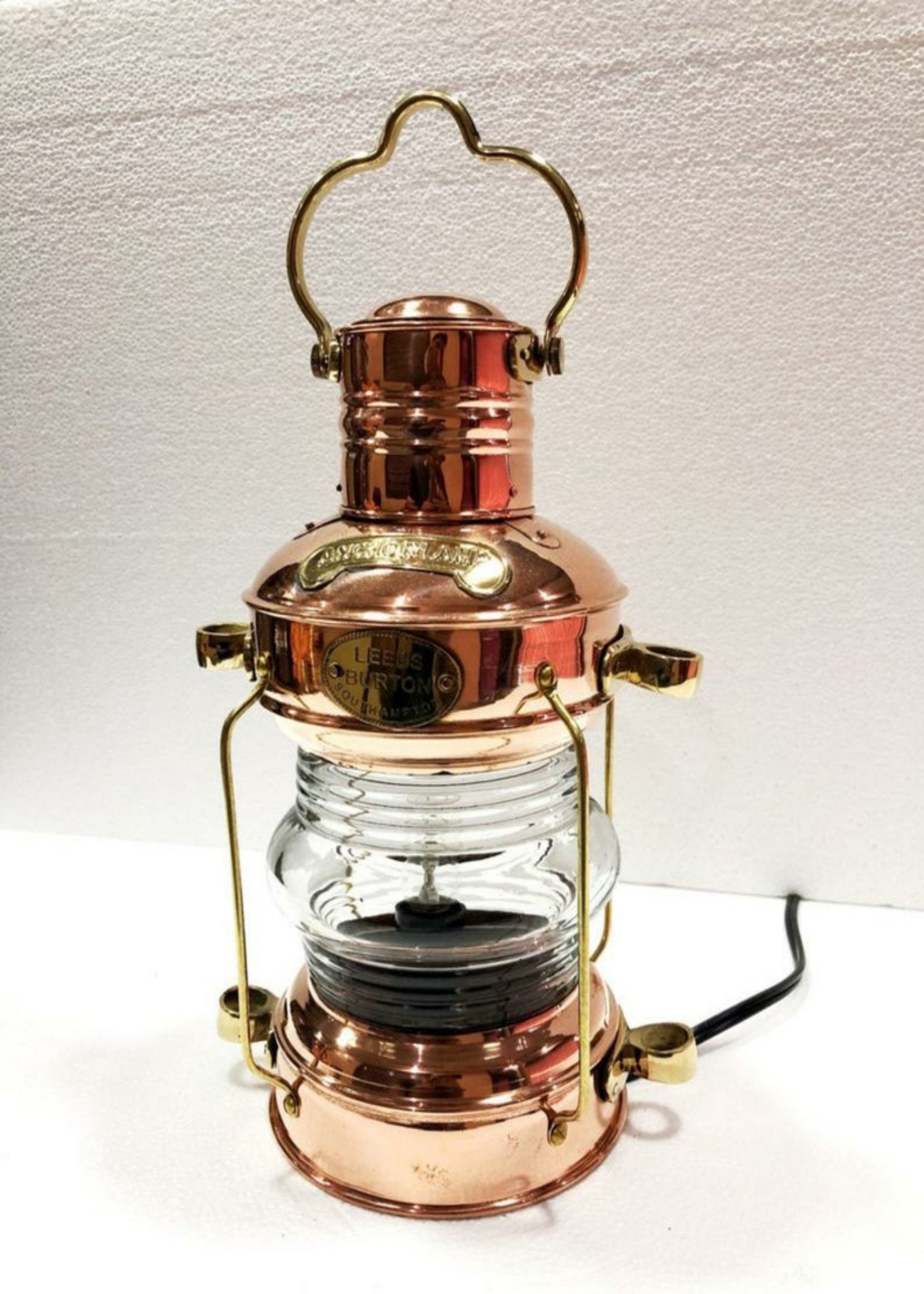 Nautical Antique 14 Ship Lamp Boat Copper Brass Electric Etsy
