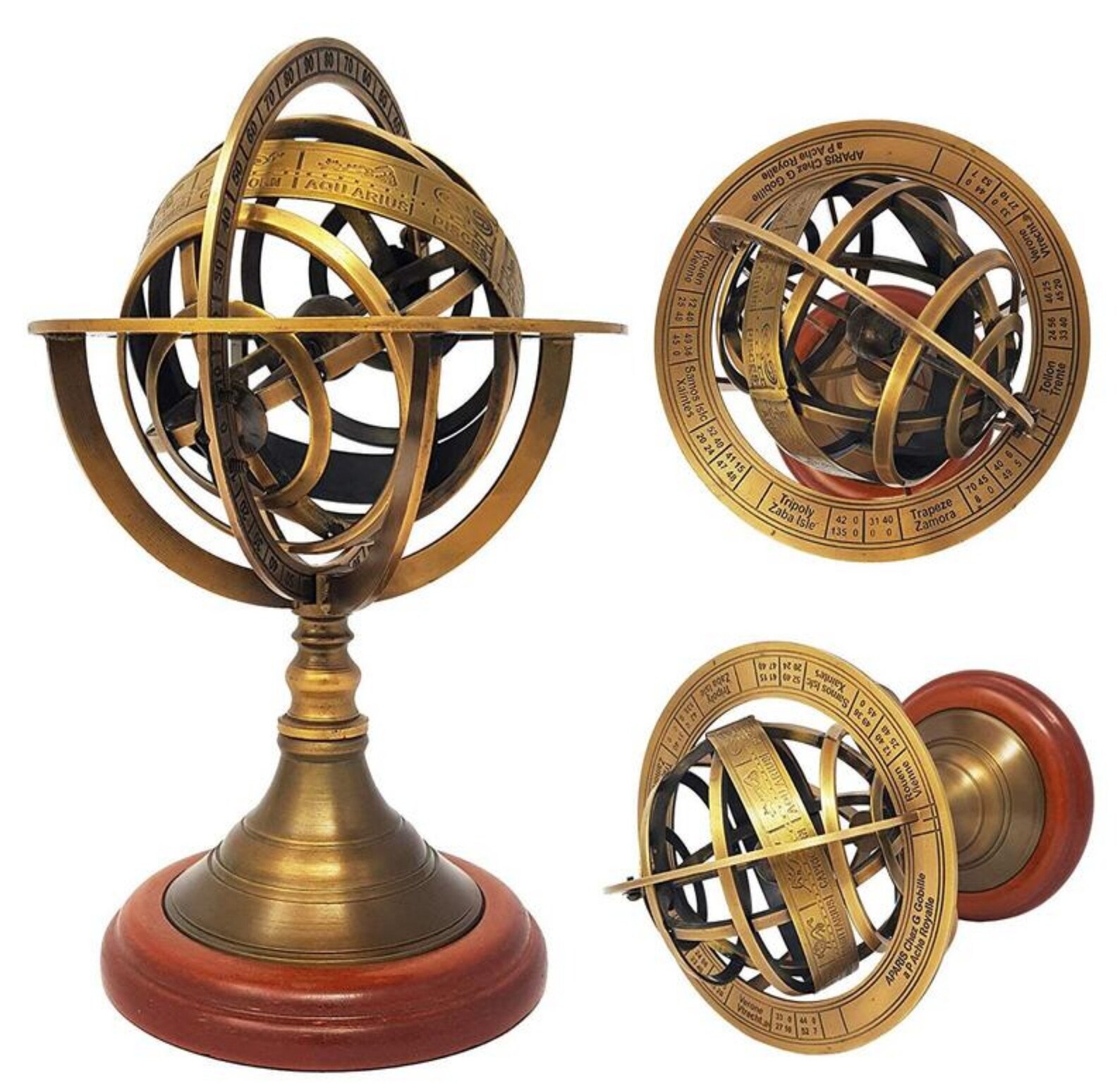 Antique Style Brass Armillary Sphere Astrolabe Nautical Marine Etsy