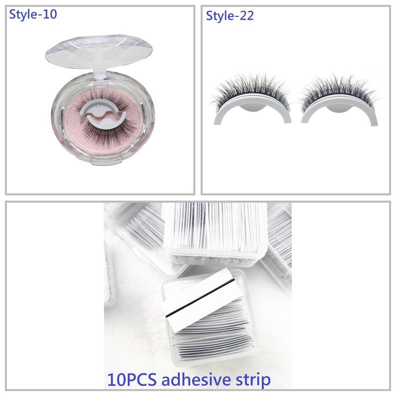 Reusable Selfadhesive Eyelashes Natural Multiple Reversible Gluefree