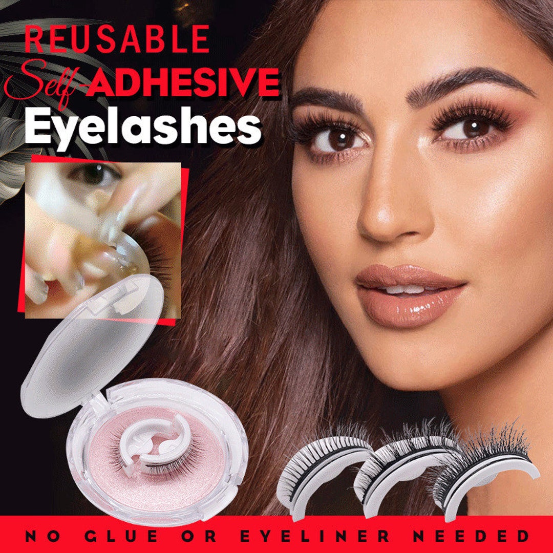 Reusable Selfadhesive Eyelashes Natural Multiple Reversible Gluefree Selfadhesive Pairs of
