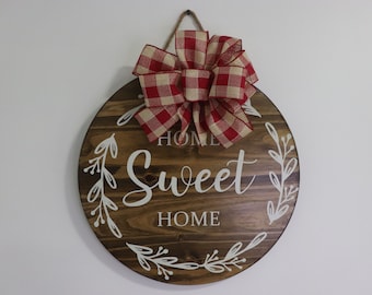 Home Sweet Home | Wood Sign | Front Door Sign