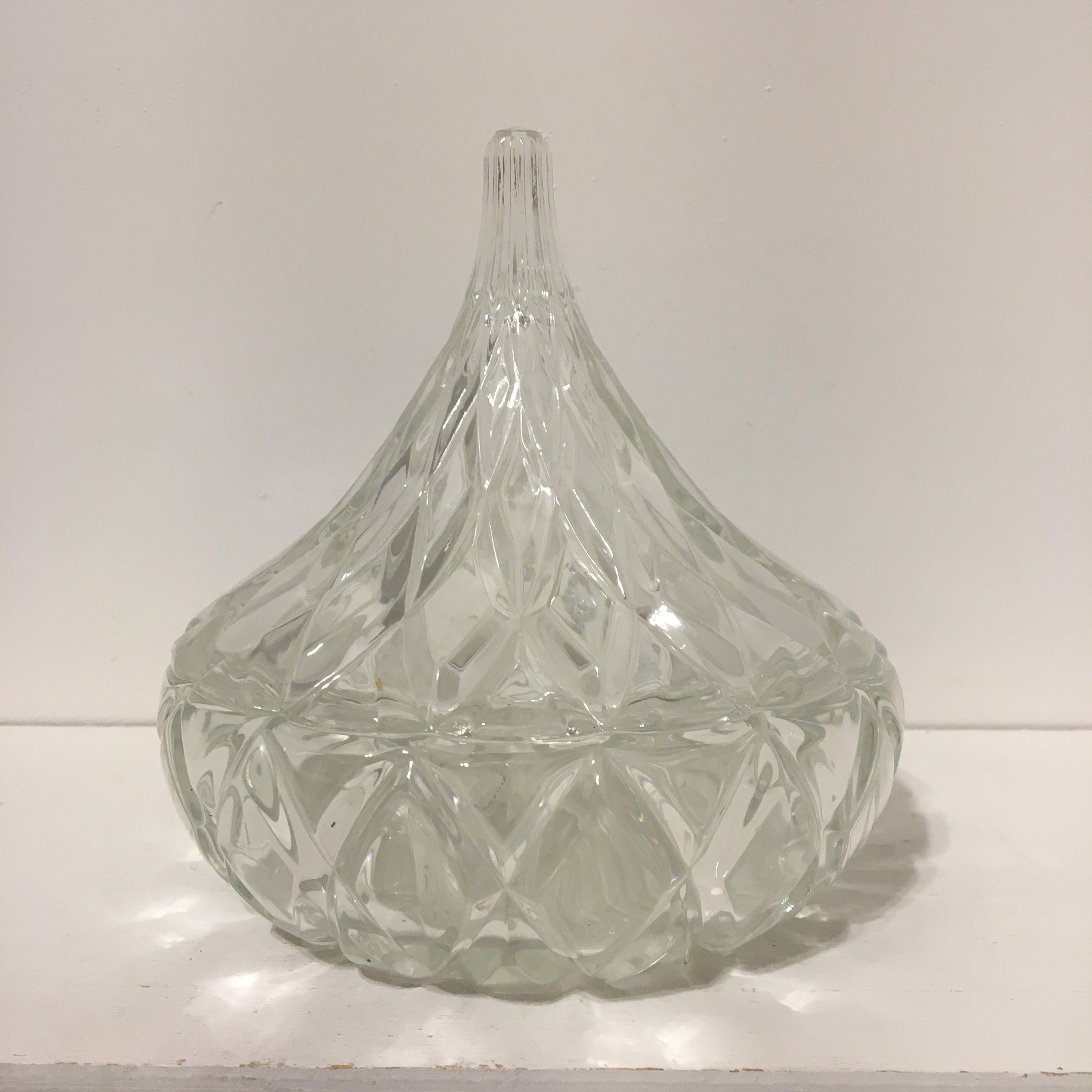 Vintage Hershey Kiss Shaped Glass Candy Dish Etsy