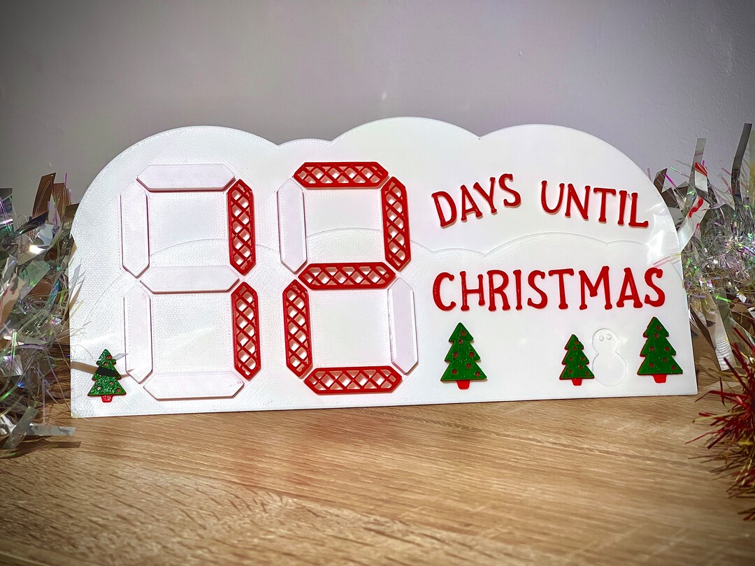 3D Printed Christmas Countdown Decoration: Seasonal Ornament - Etsy UK