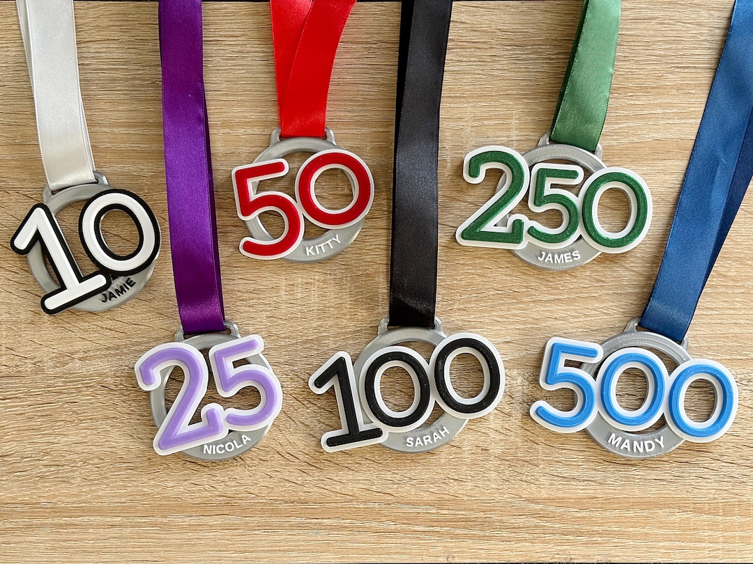 Milestone Medals for Parkrun Runners With Personalised Name, NEW