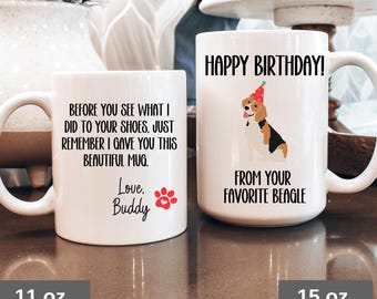 Personalized Beagle Birthday Mug: Funny Dog Owner Gift