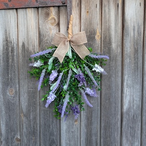 Lavender Swag | Spring flower Wreath | Artificial Summer Wreath |  Easter door decor| Farmhouse