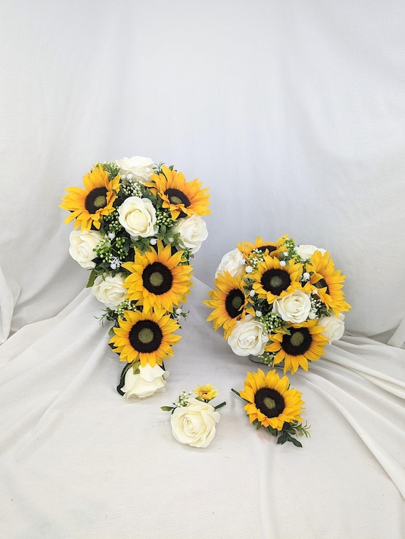 Fleurs Artificielles - Tournesol - Lot de 6 - Tige Longue - Soie - Décoration Extérieure - Maison Fleurs Artificielles - Tournesol - Lot de 6 - Tige Longue - Soie - Décoration Extérieure - Maison