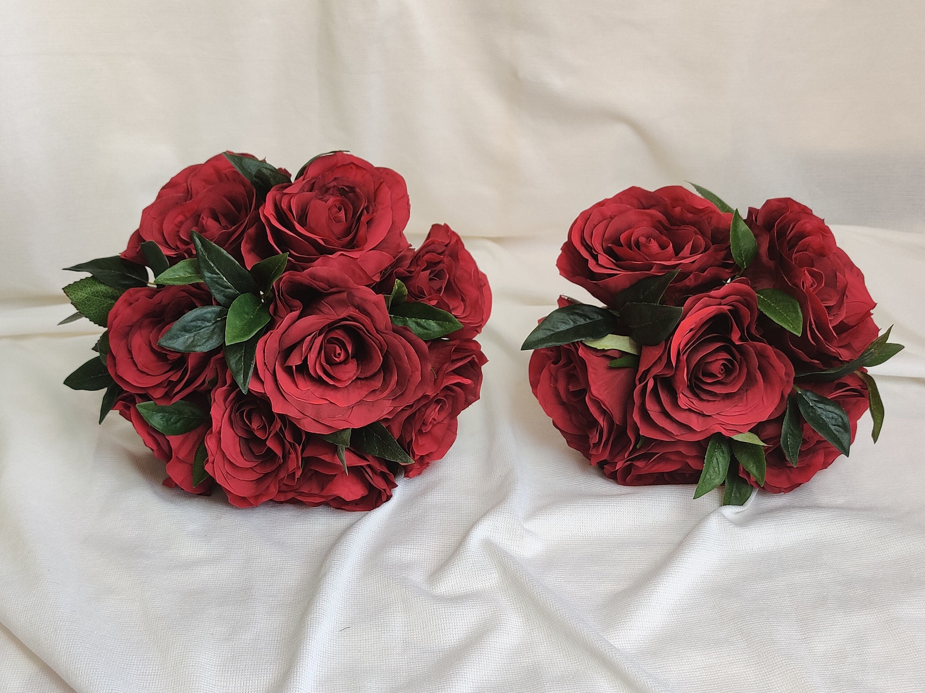 Red Rose Wedding Flowers Red Faux Wedding Flowers Bridal Etsy UK
