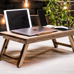 Mesa plegable pequeña para estudio, escritorio de cama para ordenador  portátil, mesa de comedor perezosa, escritorio