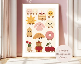 Plush Friends Art Print | Playroom Decor | Nursery Poster | Baby Shower Gift