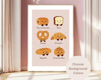 Plush Friends Bakery Art Print | Kitchen Decor | Food Lover Poster