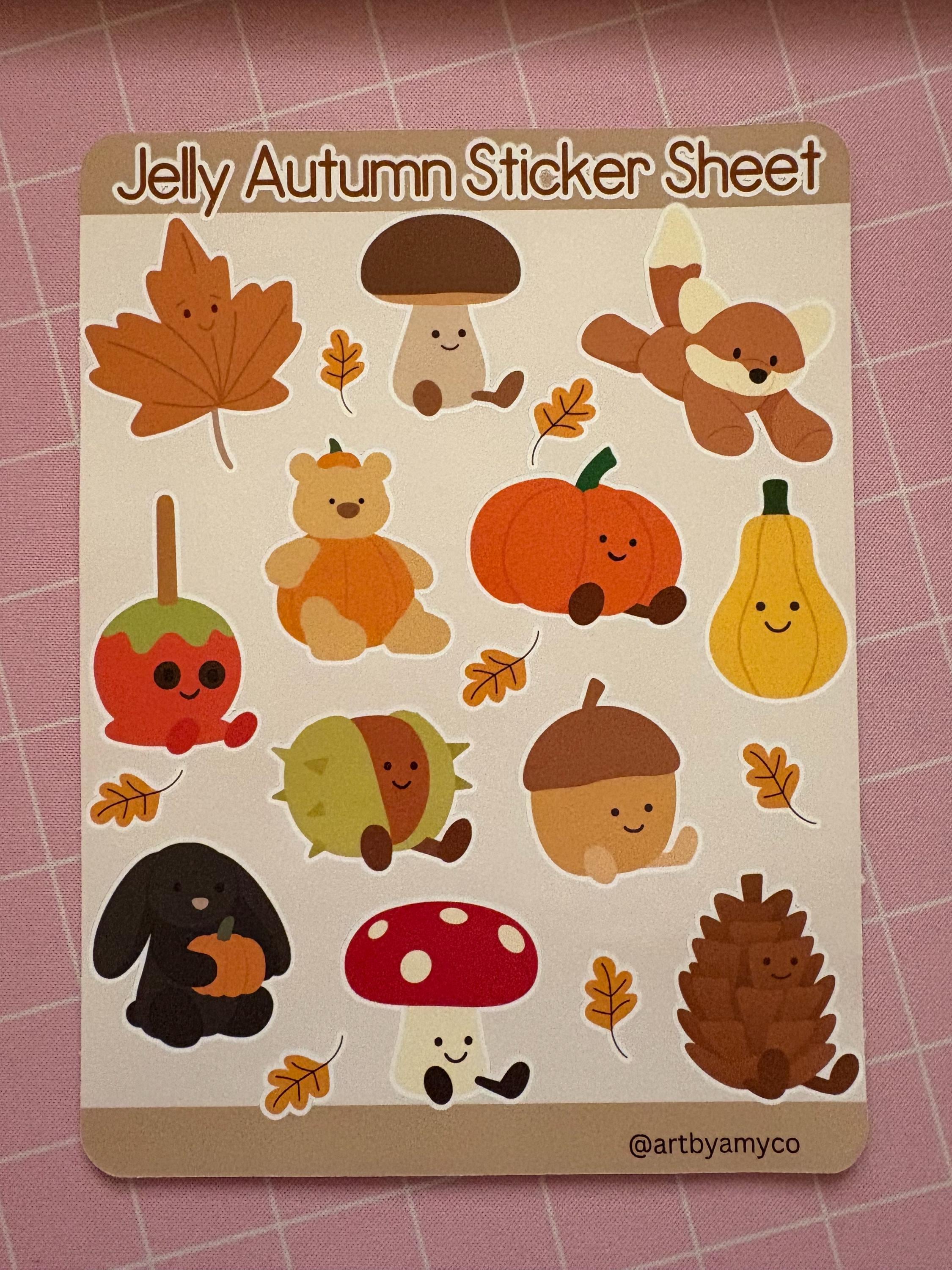 Jellycat Inspired Autumn Sticker Sheet – Cute Fall Woodland Stickers ...