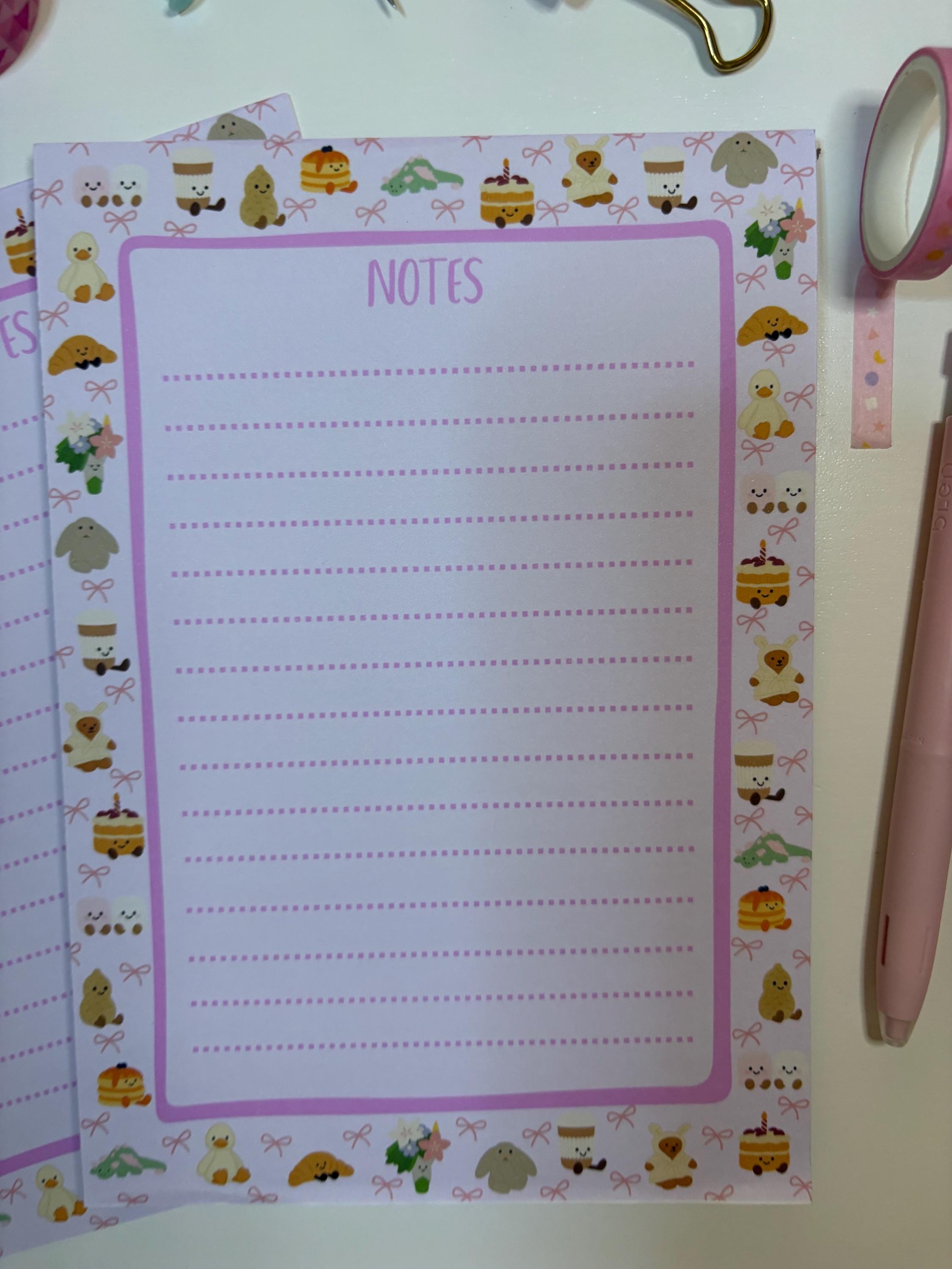 A5 Desk Pad Tear-off Notes Pad | Plush Friends Notepad | Cute To-do ...