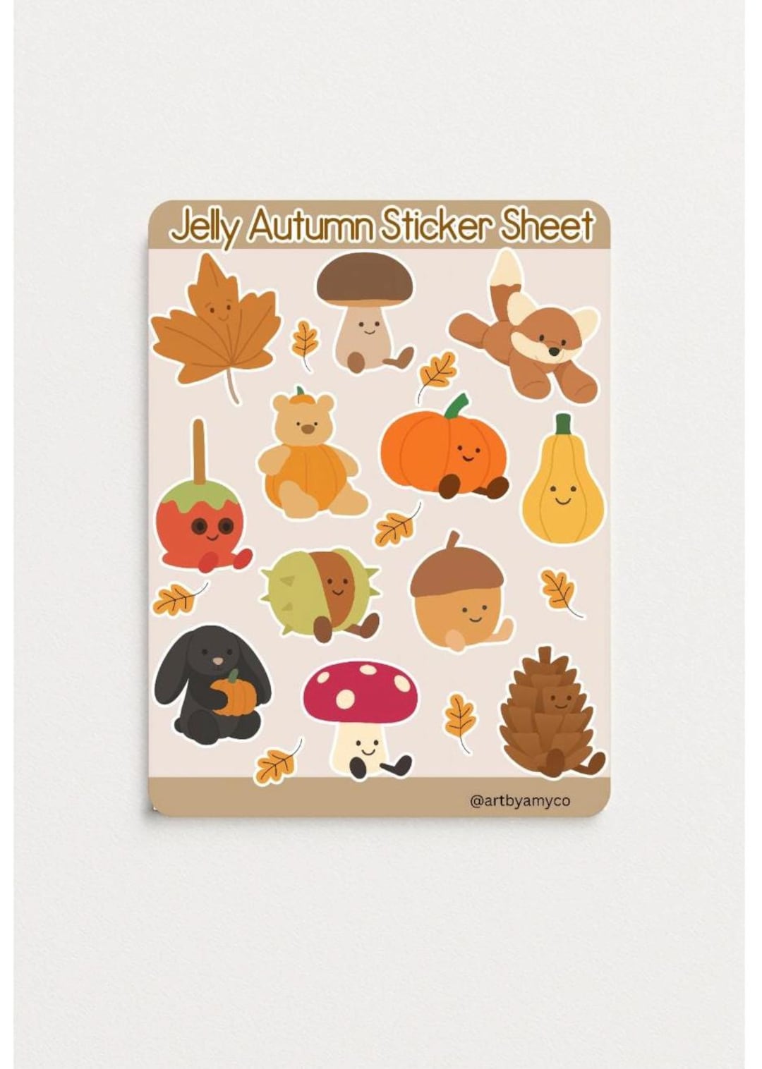 Jellycat Inspired Autumn Sticker Sheet – Cute Fall Woodland Stickers ...