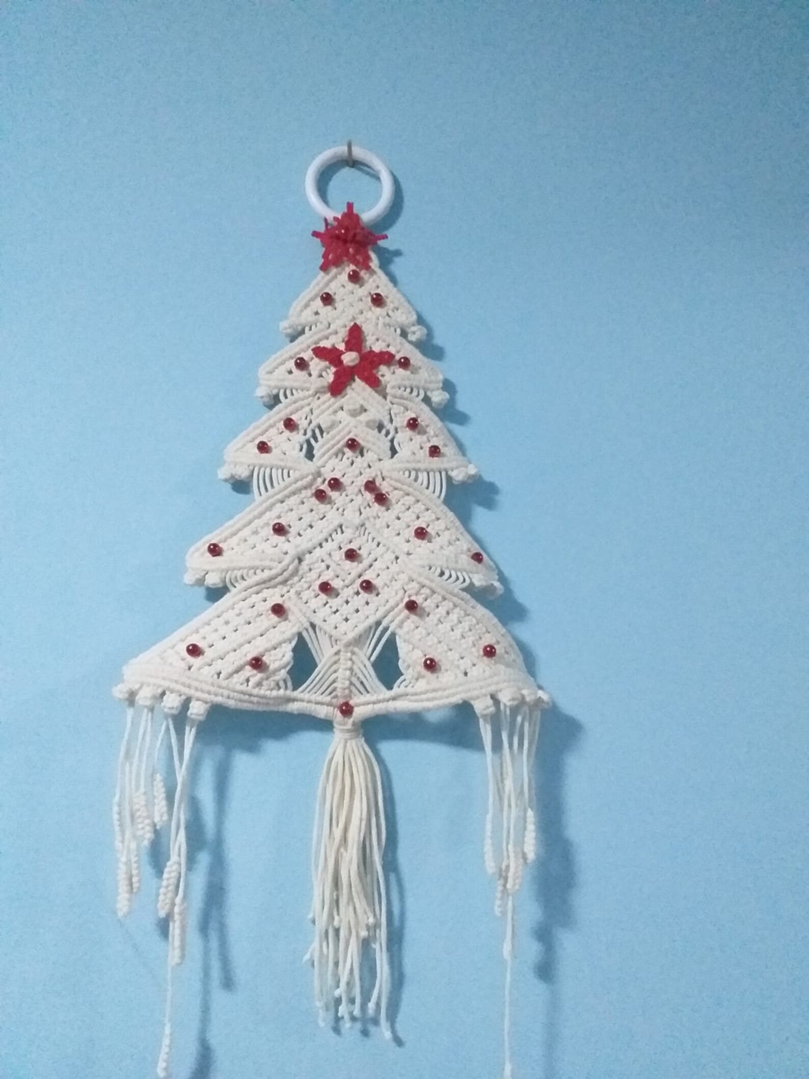 Wall hanging christmas tree macrame Etsy